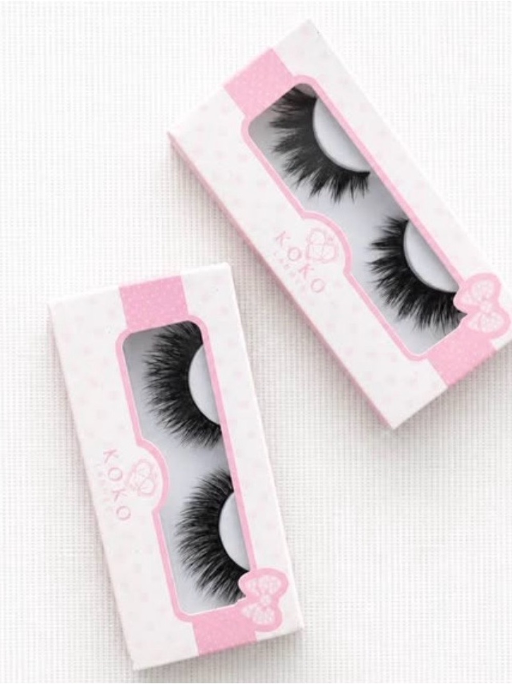 Koko Black Dramatic Faux Mink False Eyelashes - Pink Box